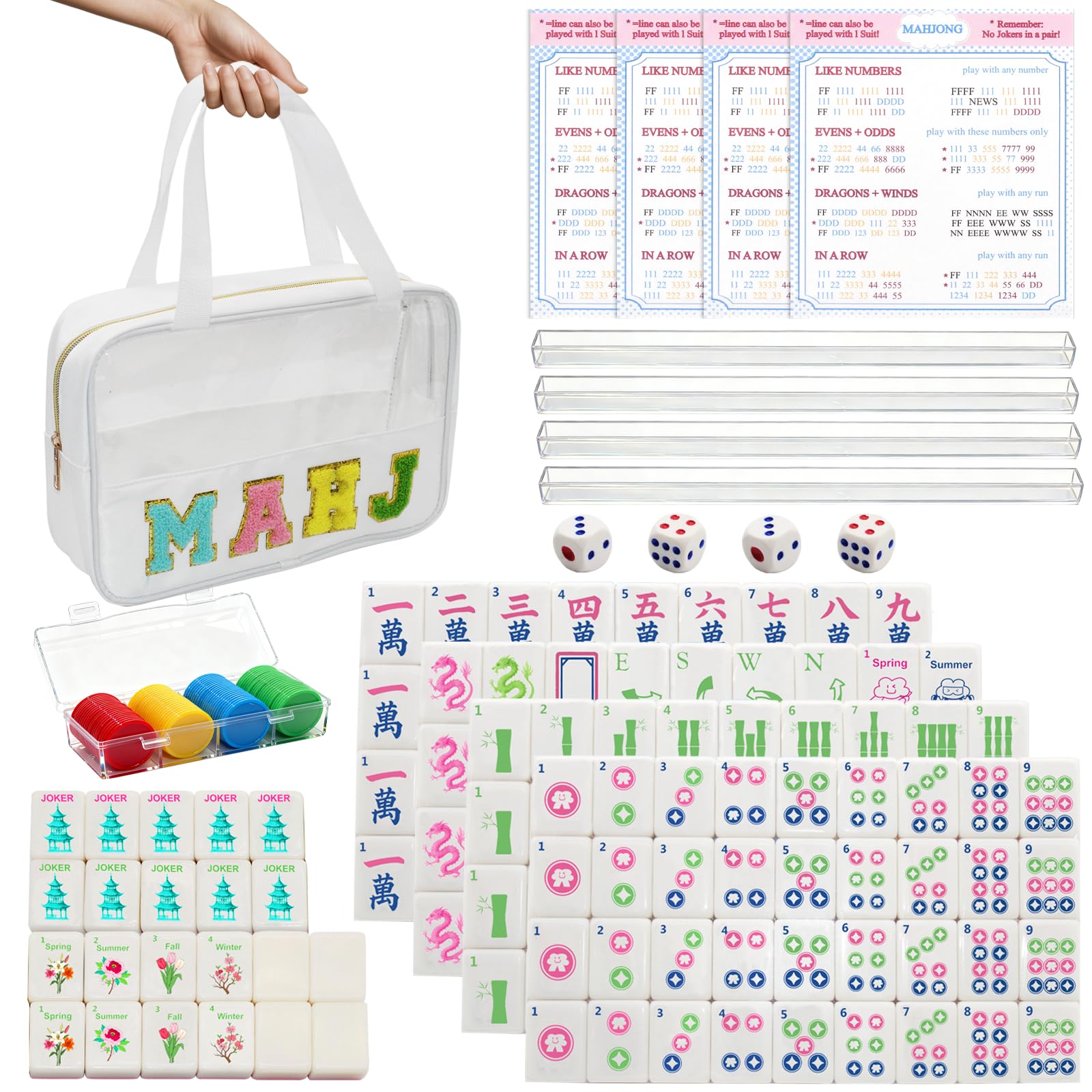 Amazon.com: American Mahjong Game Set,Mahjong Set,Complete Mahjong